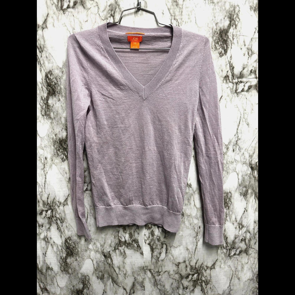 joe fresh merino wool‎ sweater light purple v-neck Women size s/p